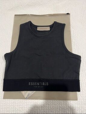 Essentials Black Crewneck T-Shirt with Neutral Tag